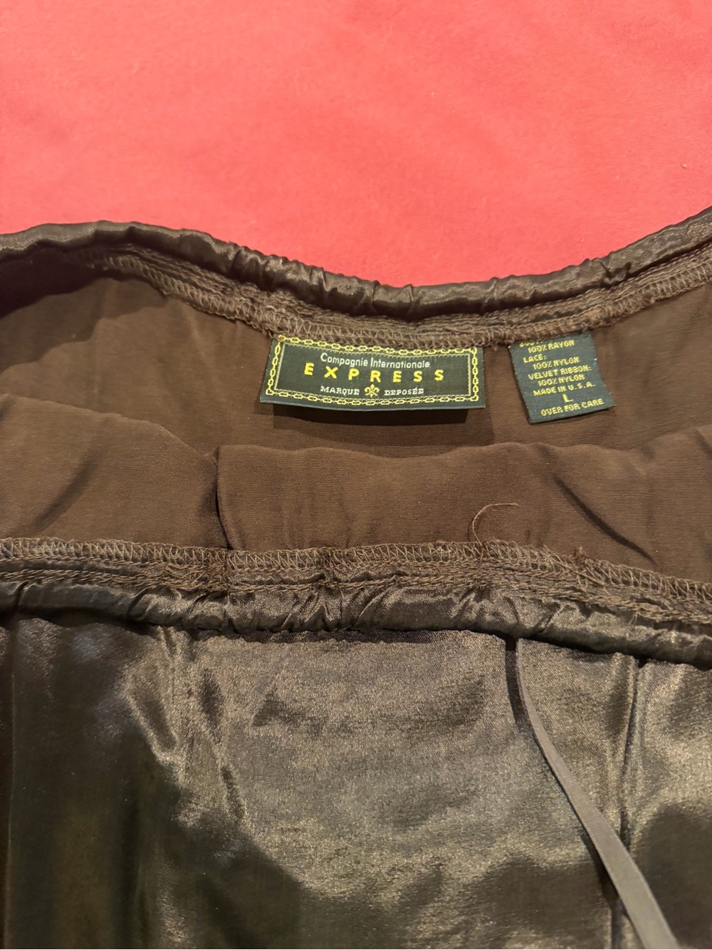 Silky Maxi Skirt from Express with romantic lace hem - Picture 2 of 4